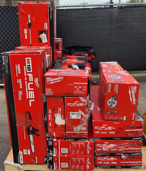 Milwaukee <strong>tool pallets</strong> going today at $700 on promotion only for today we will stop receiving orders from 5pm Shipping and pickup available Message us. . Milwaukee tool liquidation pallets